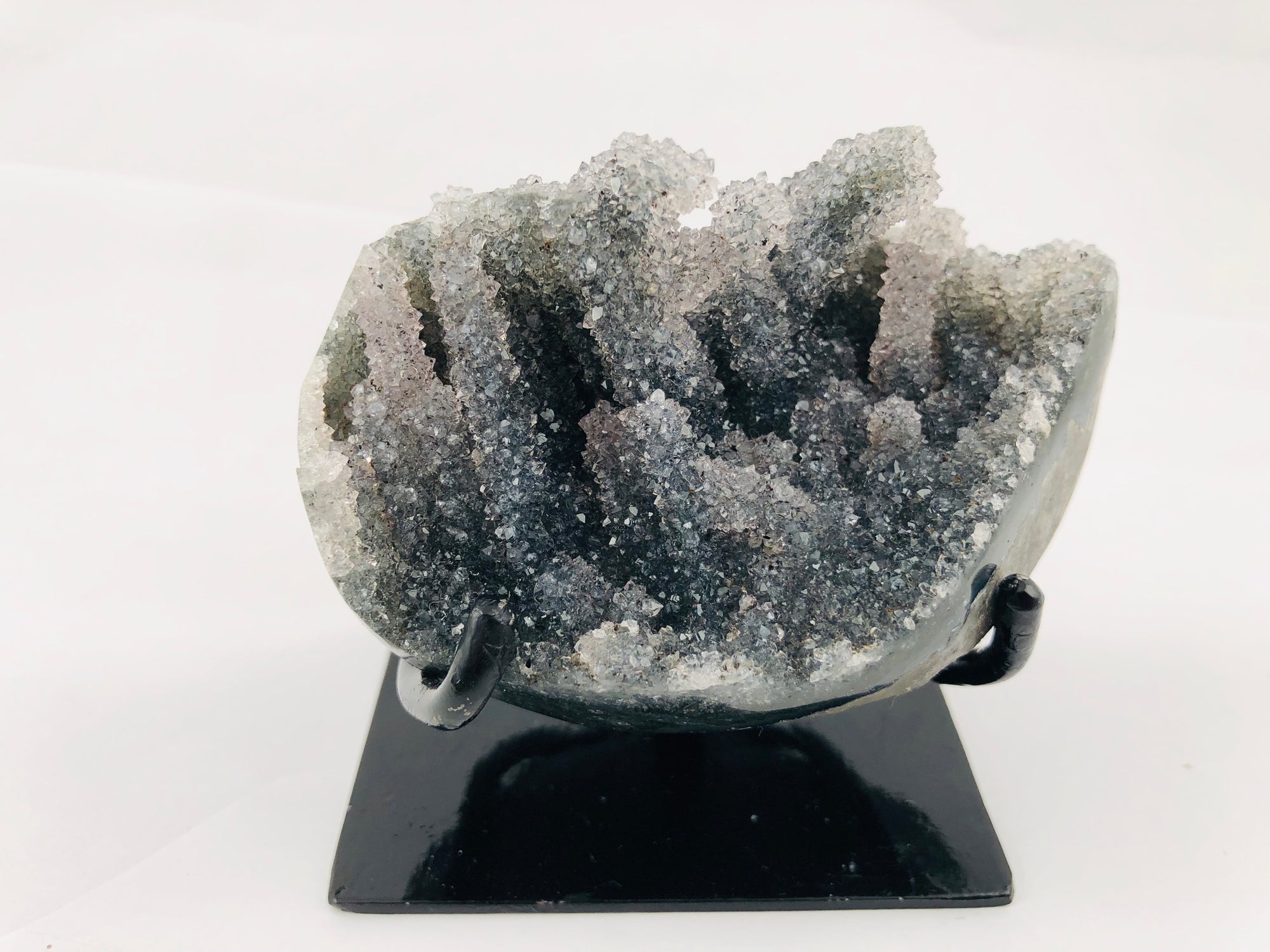 Druzy Black Quartz Stalactite Formation