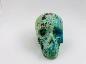 Chrysocolla Skull