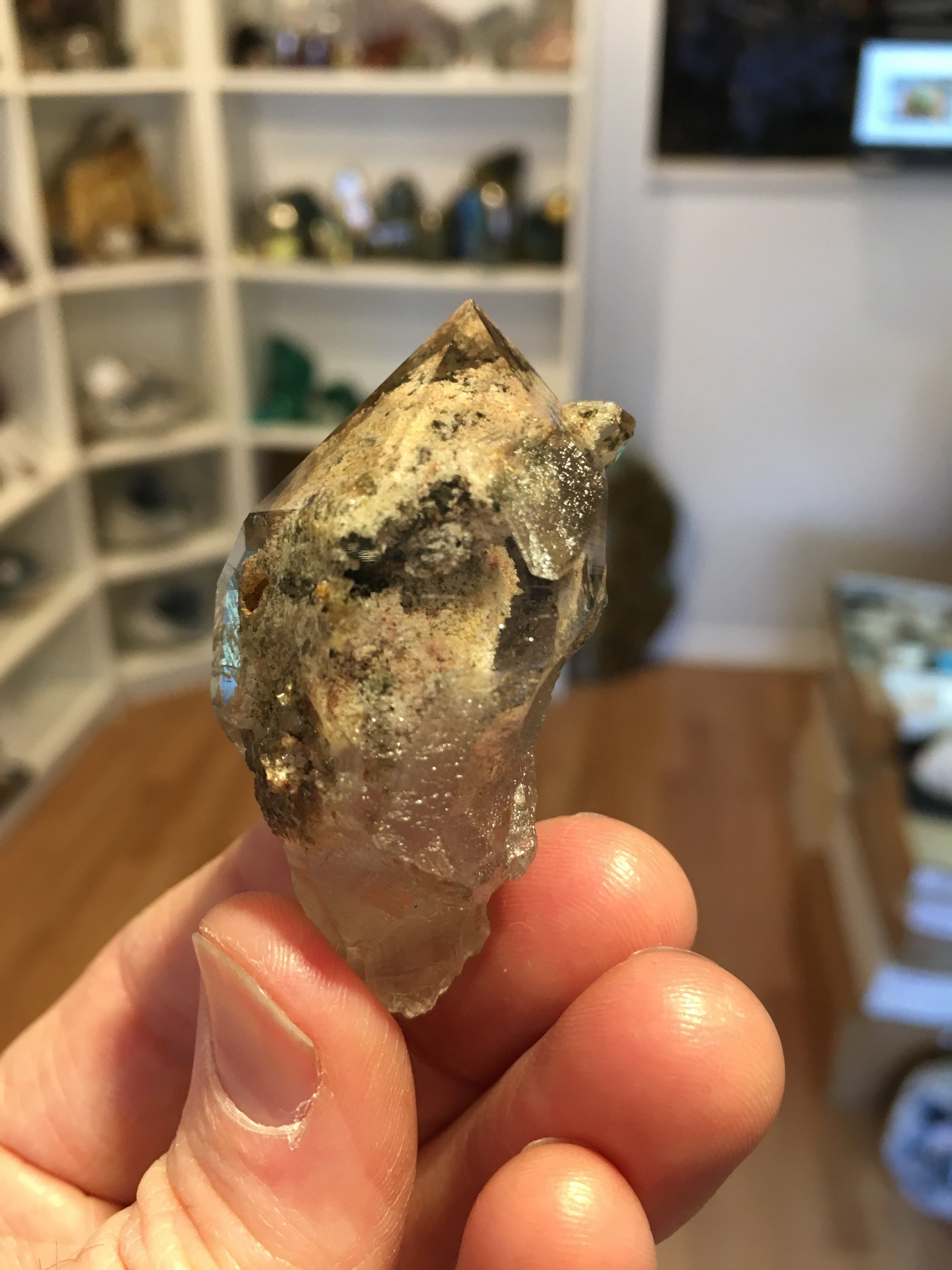 Quartz w/ Chlorite, Lodolite, Brasil