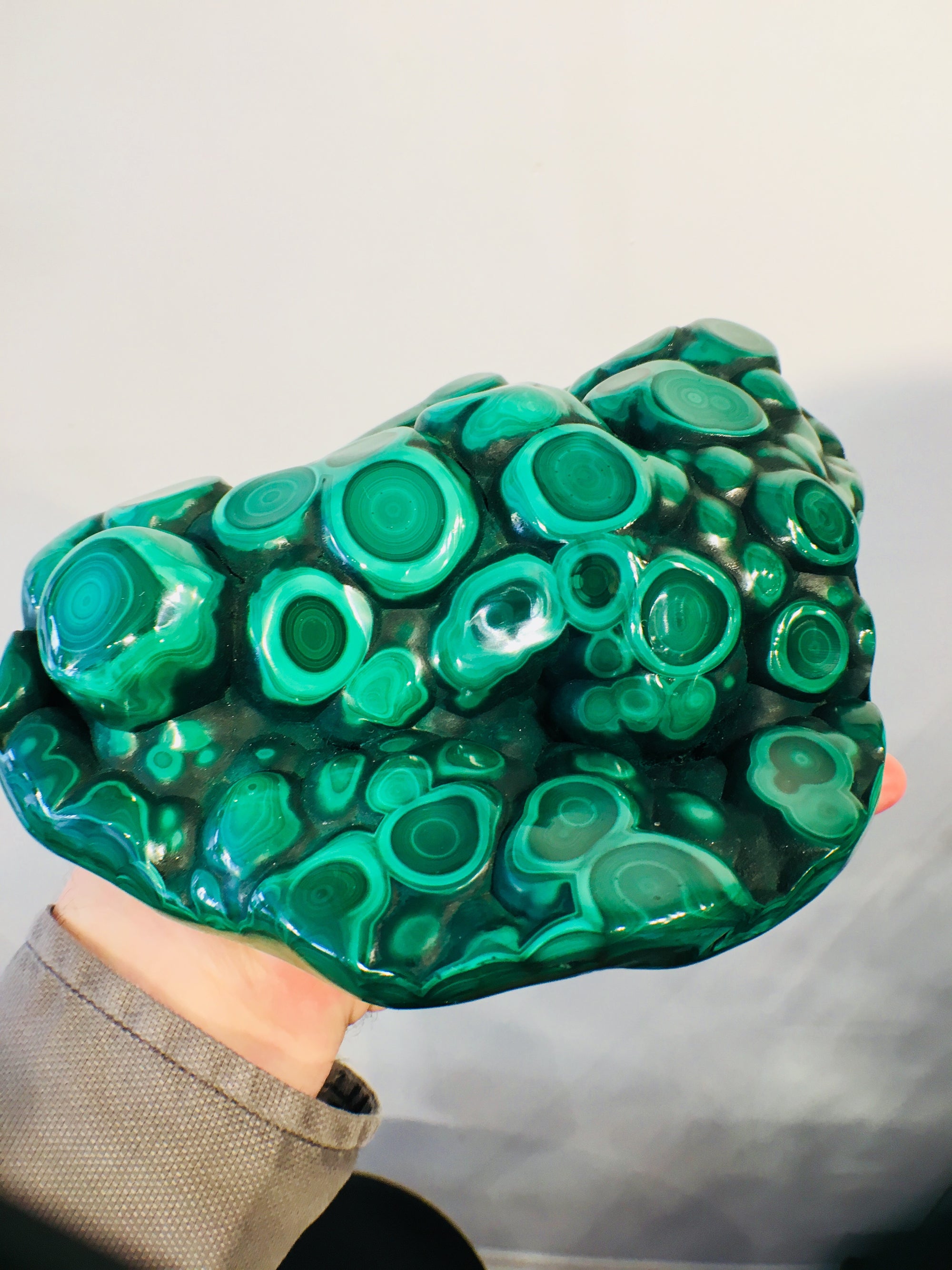 Malachite, 3.96 lbs.,Botryoidal, Congo