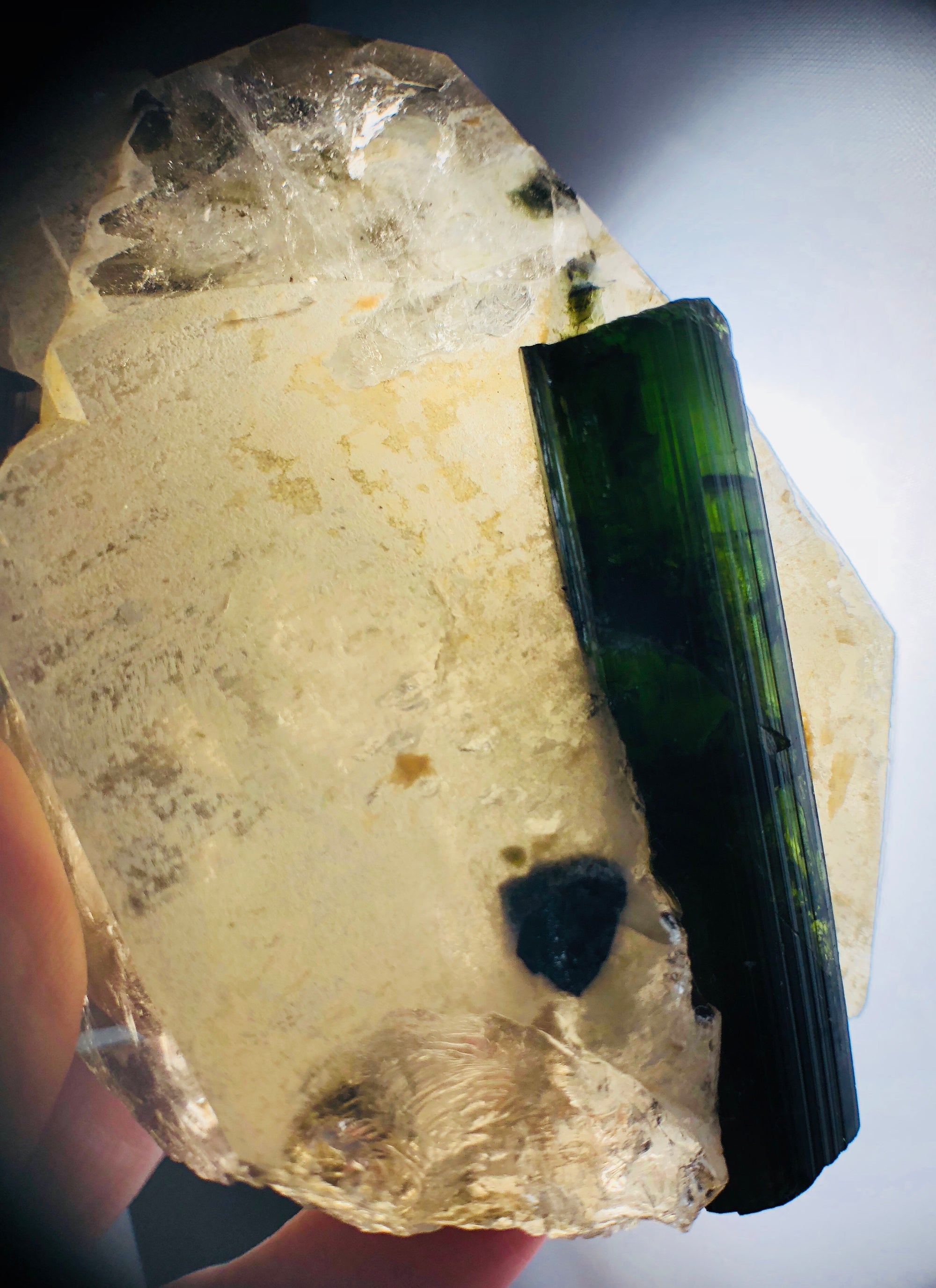 Smoky Citrine w/ Green Tourmaline