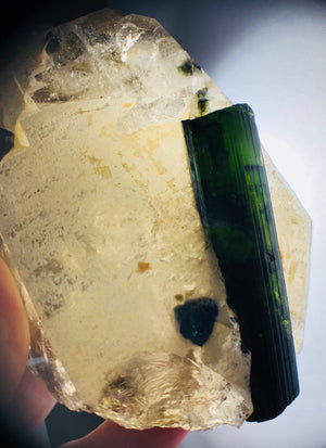 Smoky Citrine w/ Green Tourmaline