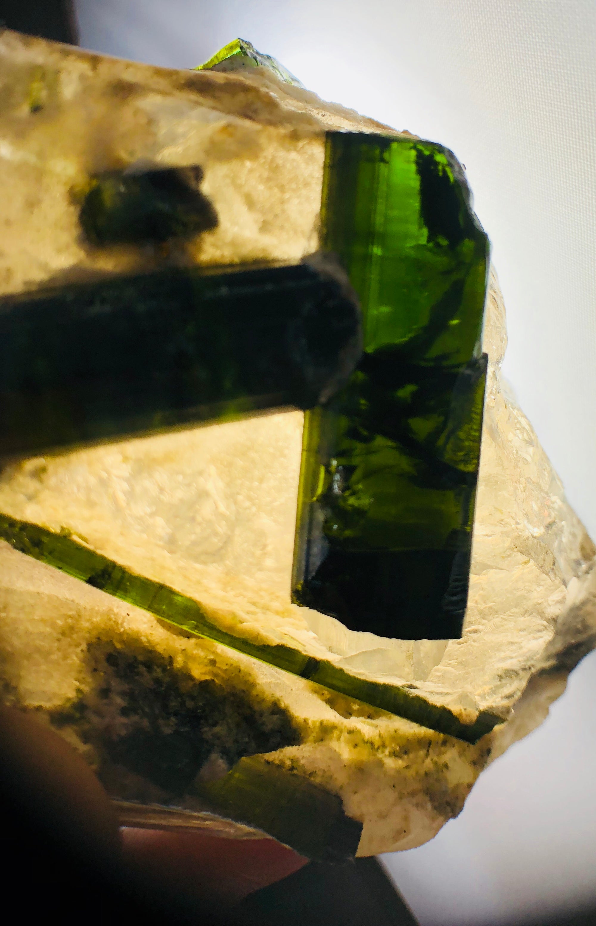 Smoky Citrine w/ Green Tourmaline