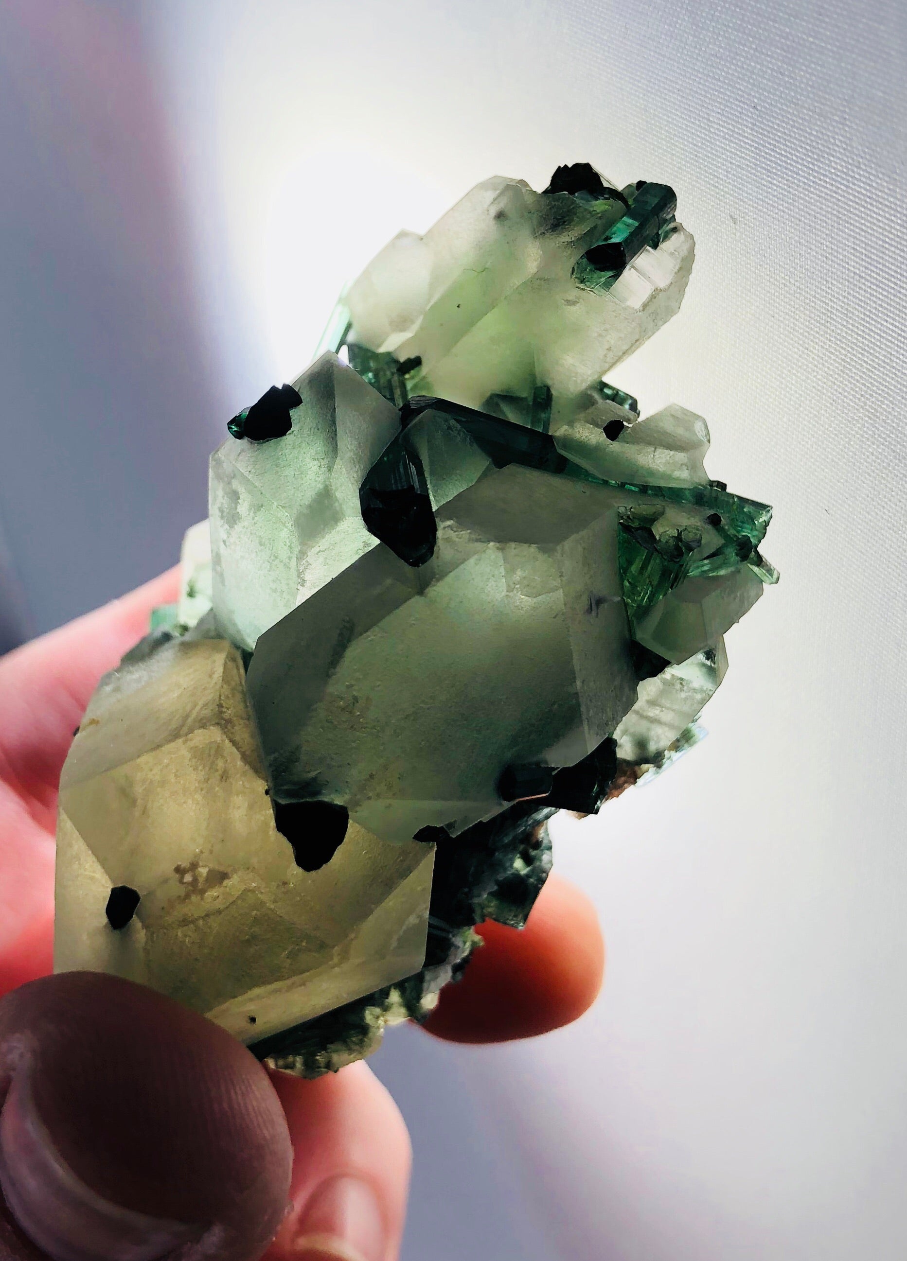 Quartz with Green Tourmaline
