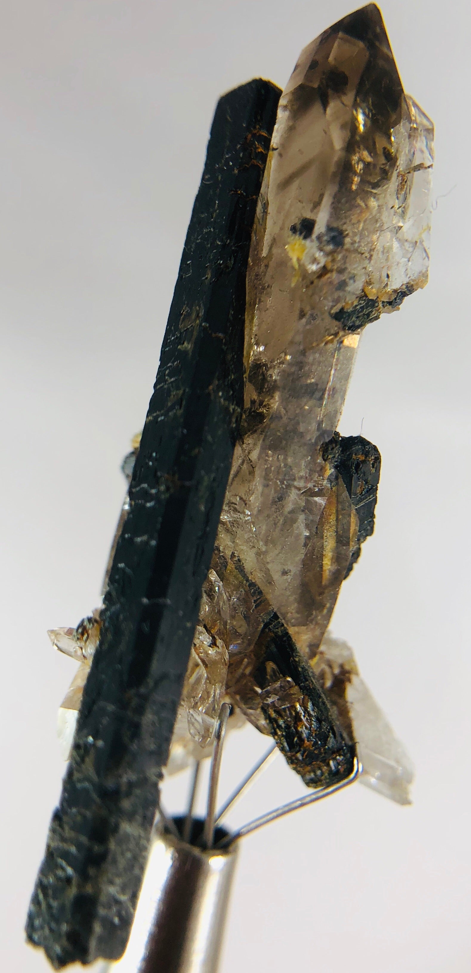 Aegirine with Smoky Quartz