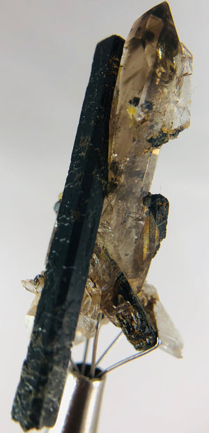 Aegirine with Smoky Quartz