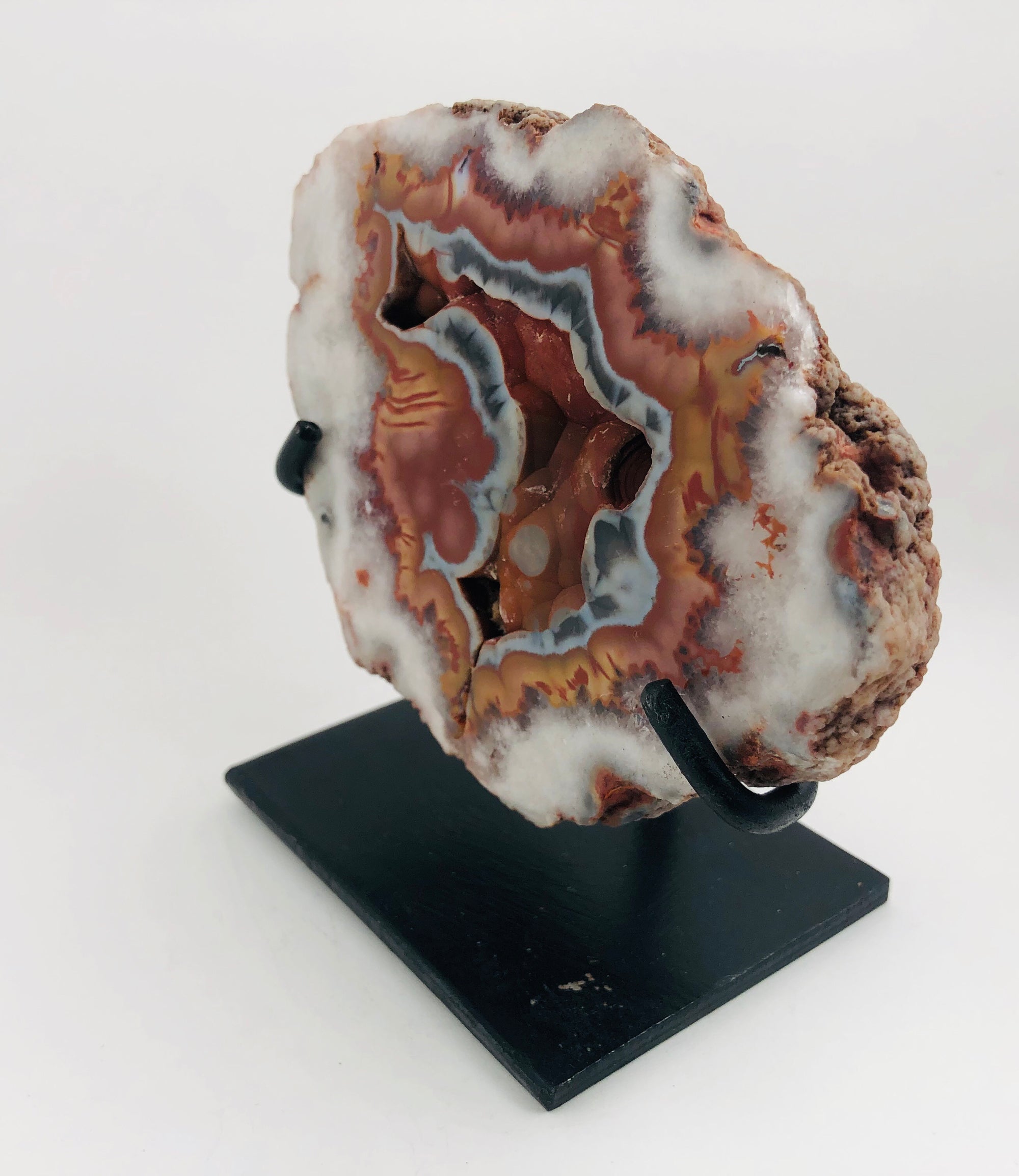 Agate on Custom Metal Stand, Uruguay