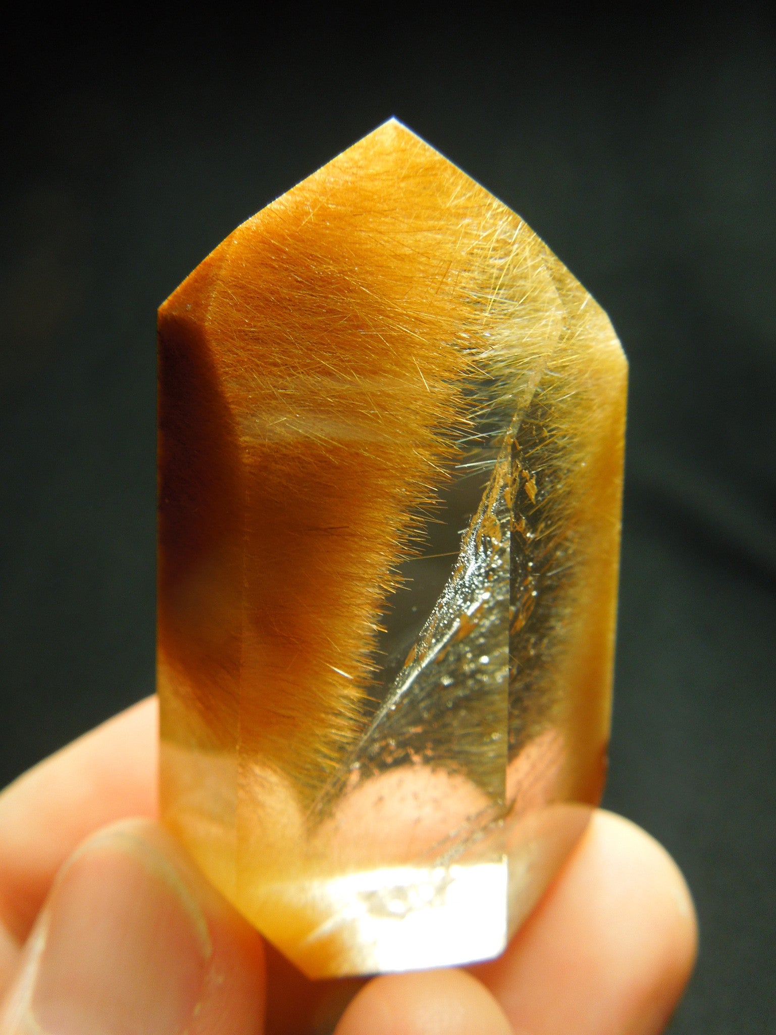 Rutilated Quartz Point.