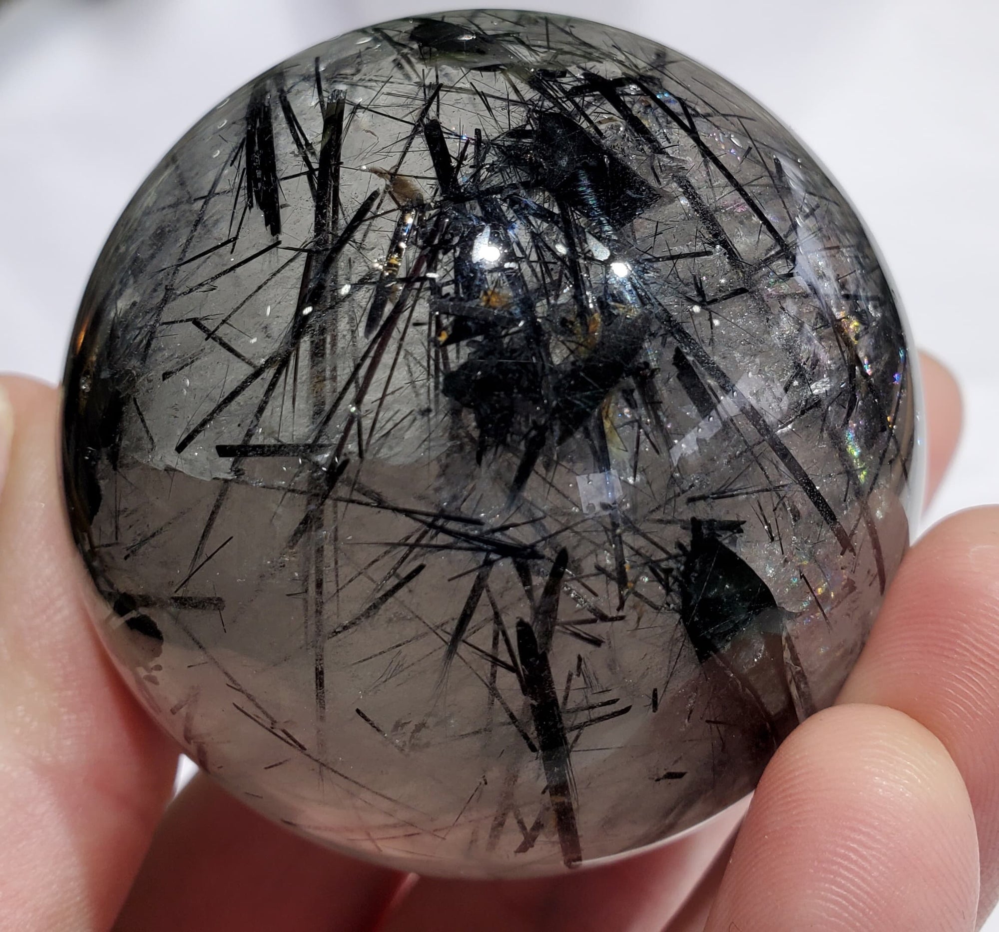 Quartz w/ Tourmaline Sphere
