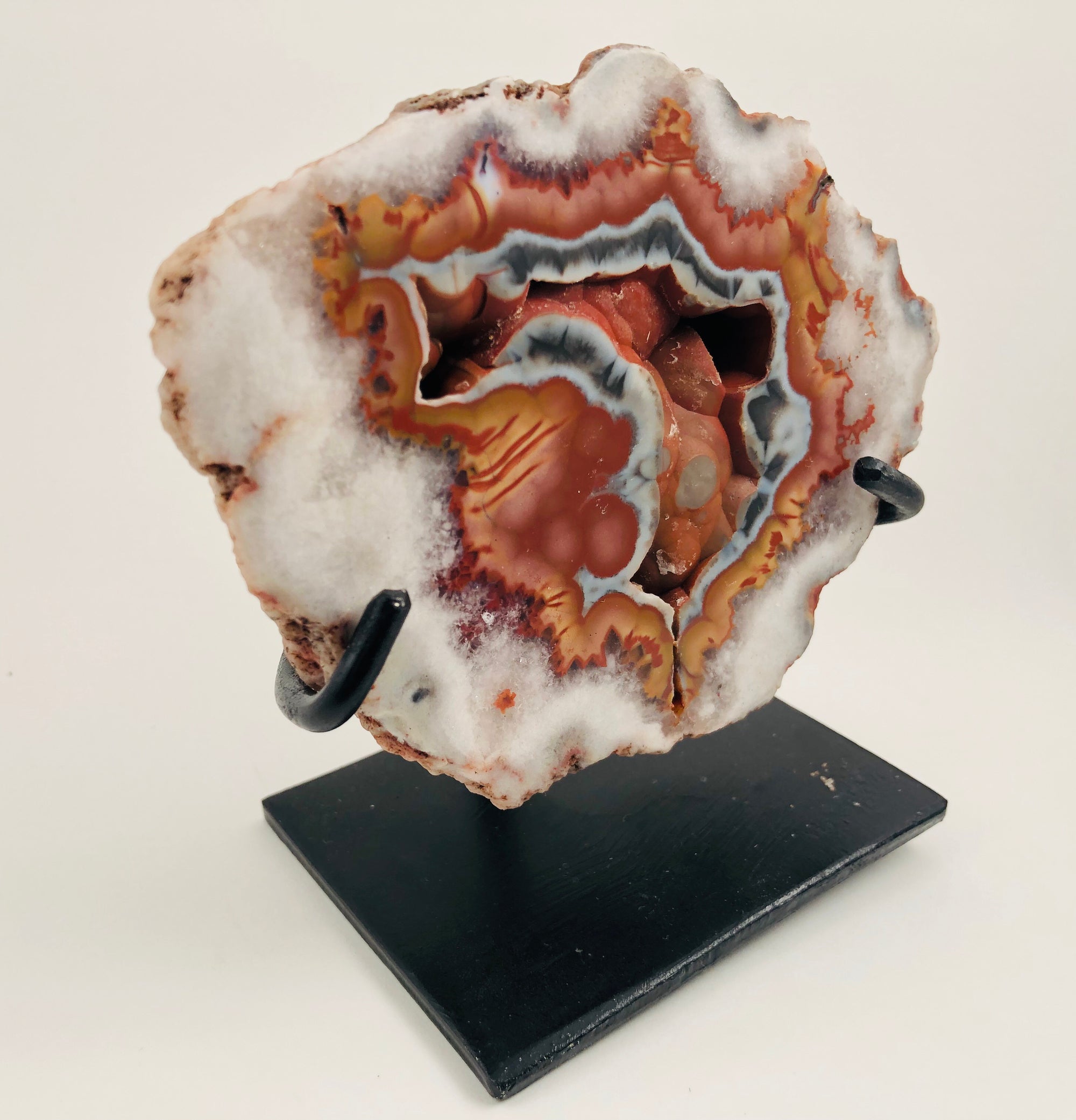 Agate on Custom Metal Stand, Uruguay