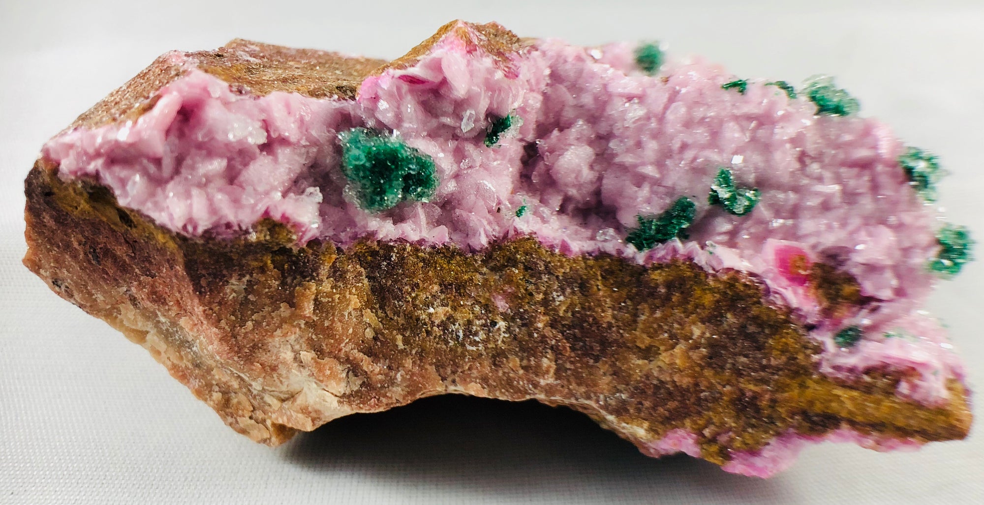Spherocobaltite w/ Malachite & Quartz