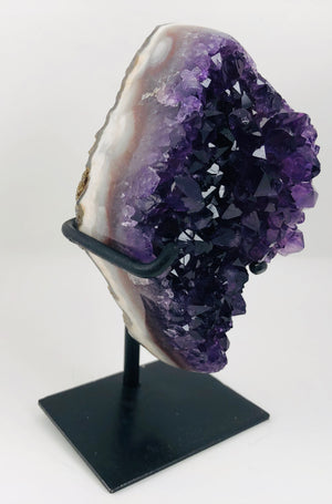 Amethyst on Custom Metal Stand, Uruguay