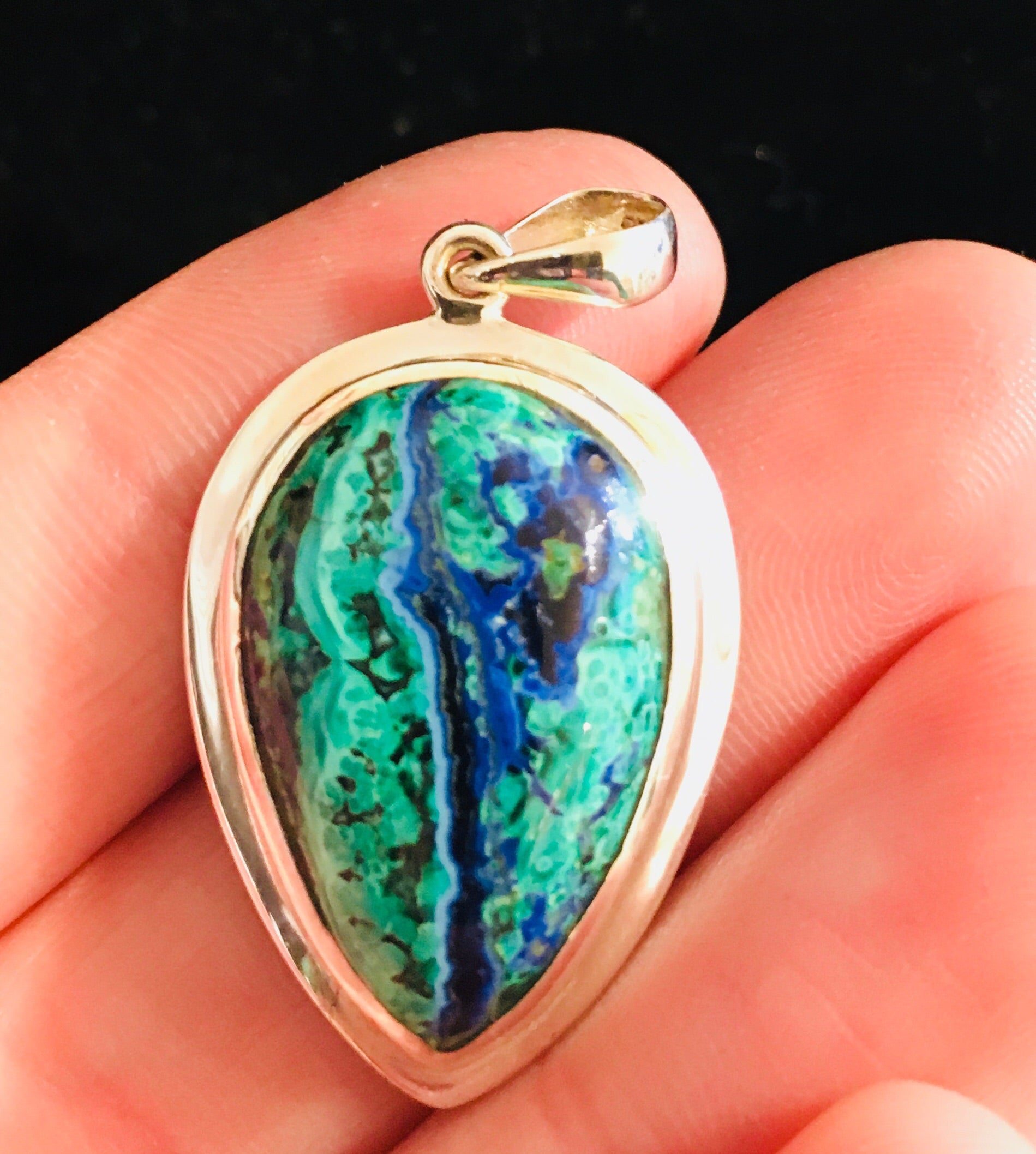 Malachite Azurite Pendant