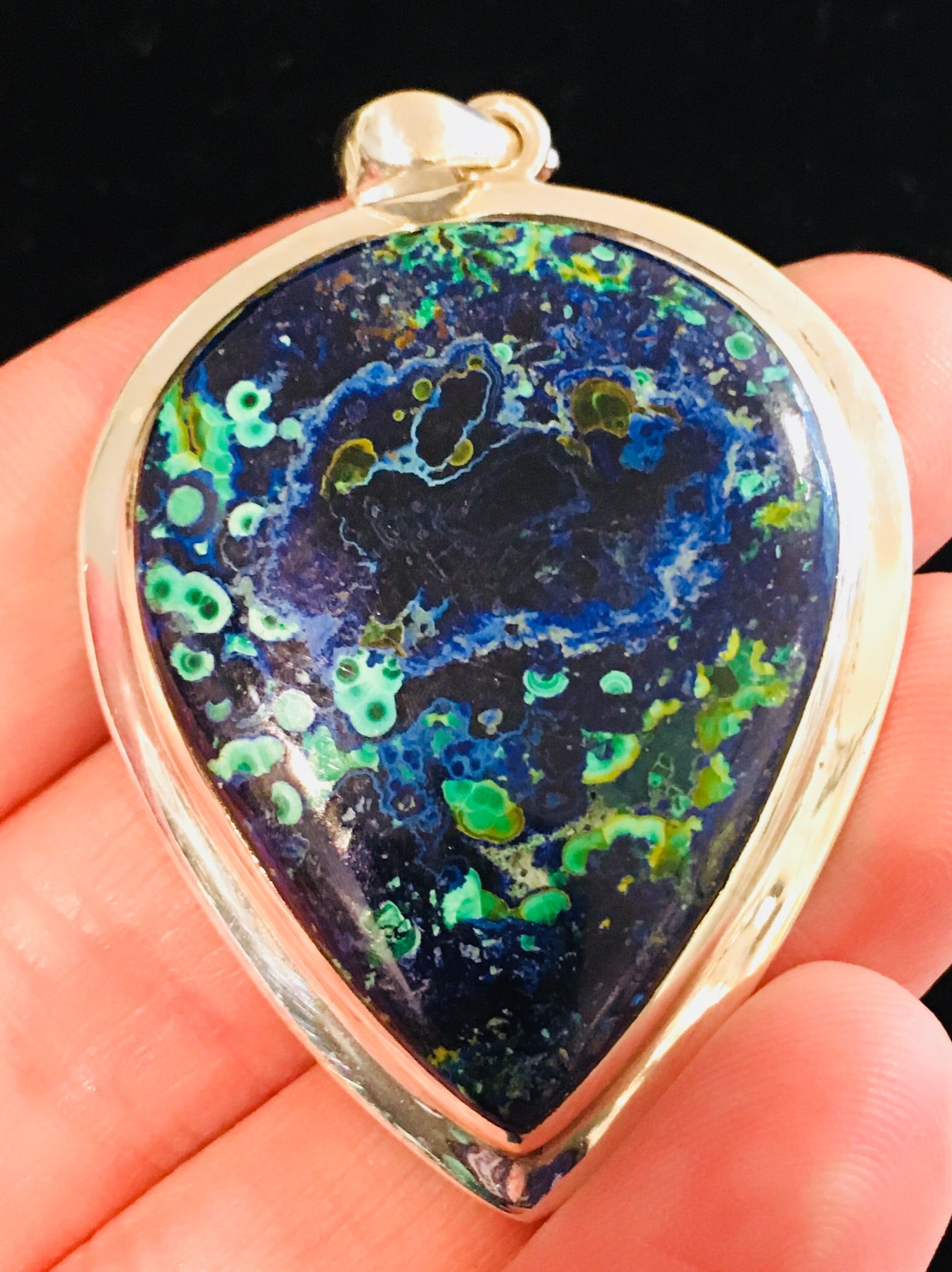 Malachite Azurite Pendant