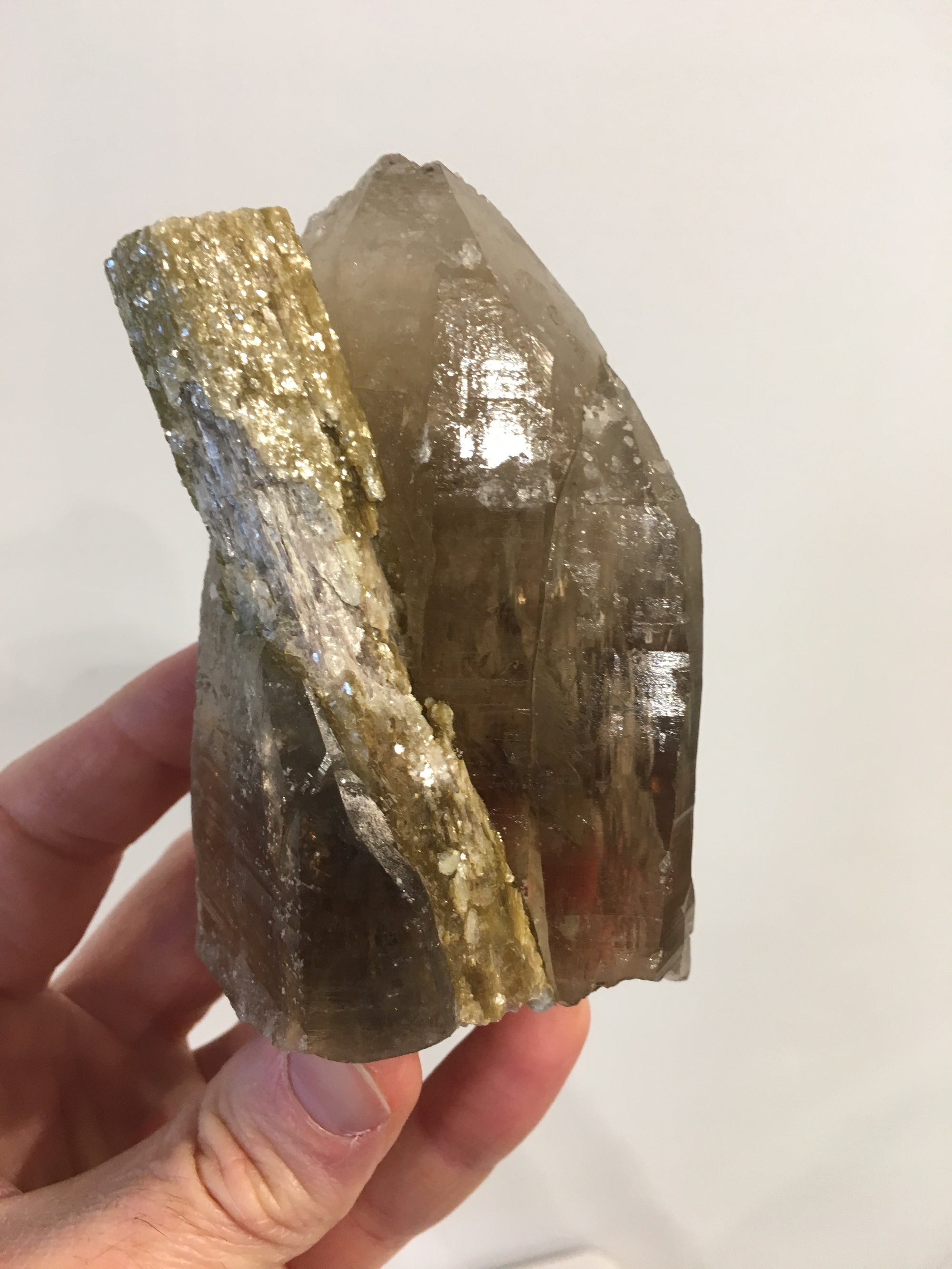 Smoky Quartz w/ Tourmaline & Mica, Brasil