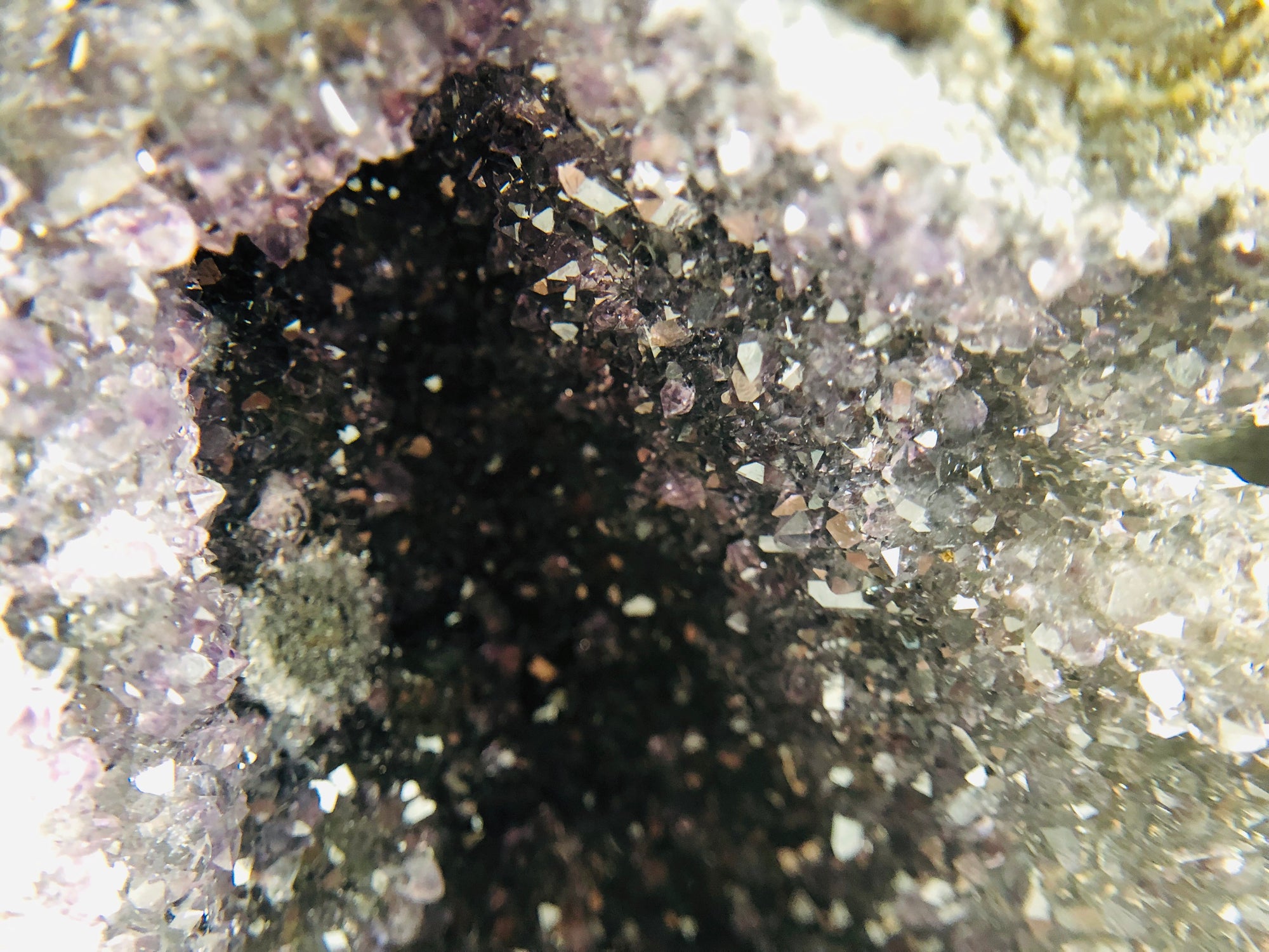 Druzy Black Quartz Stalactite Formation